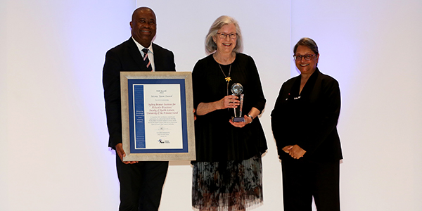 NRF Science Team Award for Sydney Brenner Institute for Molecular Bioscience accepted by director Prof Michele Ramsay